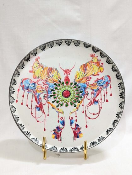 Hand-Painted Ceramic Butterfly Plate
