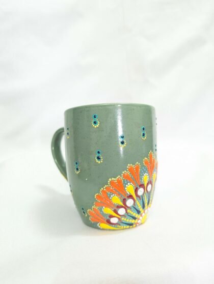 Sage Green Accent Dot Mug